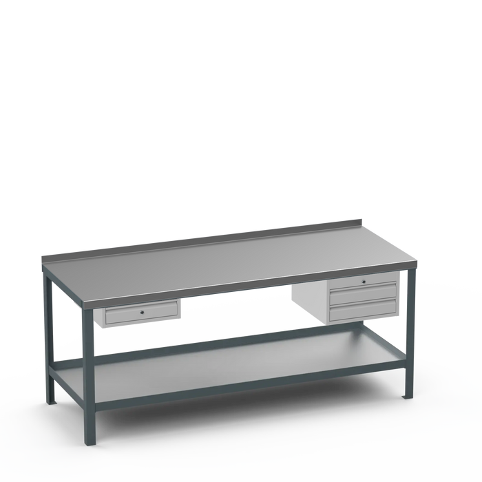 Steel Top Heavy Duty Workbench | Single Drawer & 2 Drawer Storage