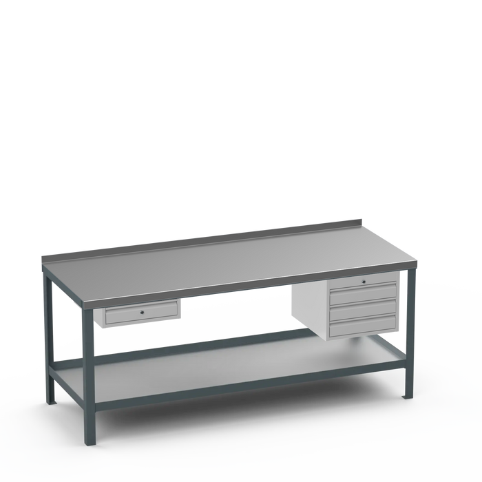 Steel Top Heavy Duty Workbench | Single Drawer & 3 Drawer Storage