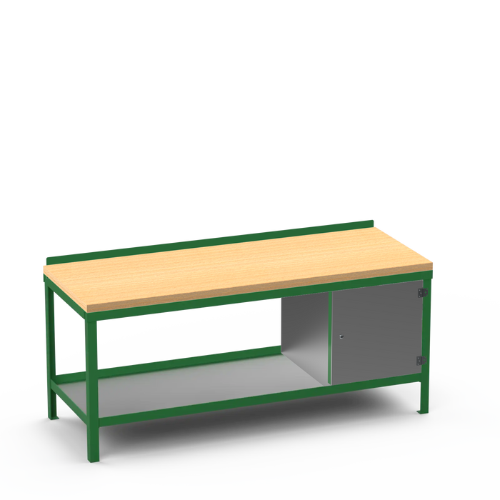 Wood Top Heavy Duty Workbench | Enclosed Cupboard Storage