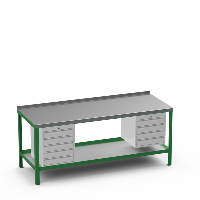 Steel Top Heavy Duty Workbench | 5 Drawer & 4 Drawer Storage