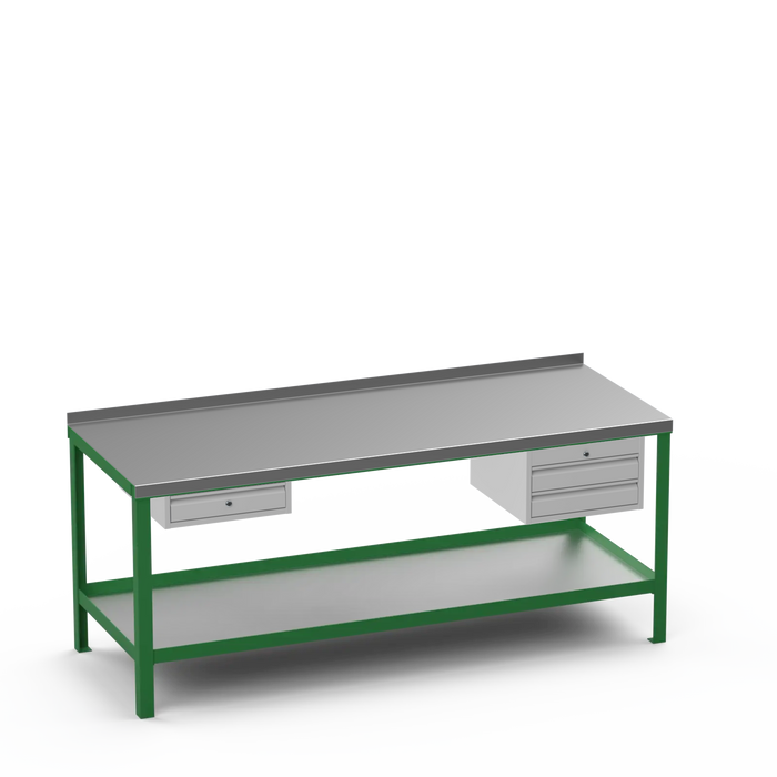 Steel Top Heavy Duty Workbench | Single Drawer & 2 Drawer Storage