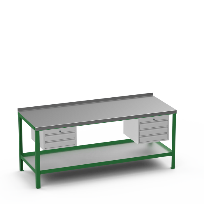 Steel Top Heavy Duty Workbench | 2 Drawer & 3 Drawer Storage