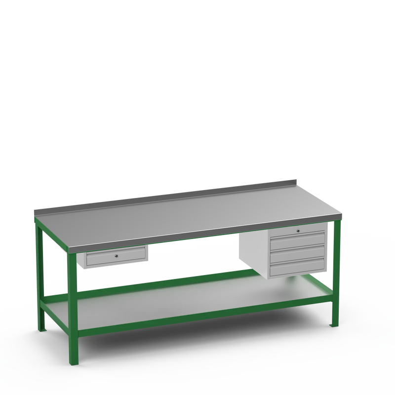 Steel Top Heavy Duty Workbench | Single Drawer & 3 Drawer Storage