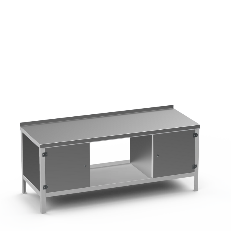 Steel Top Heavy Duty Workbench | Enclosed Cupboard & Storage