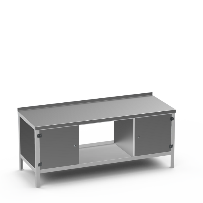 Steel Top Heavy Duty Workbench | Enclosed Cupboard & Enclosed Cupboard Storage