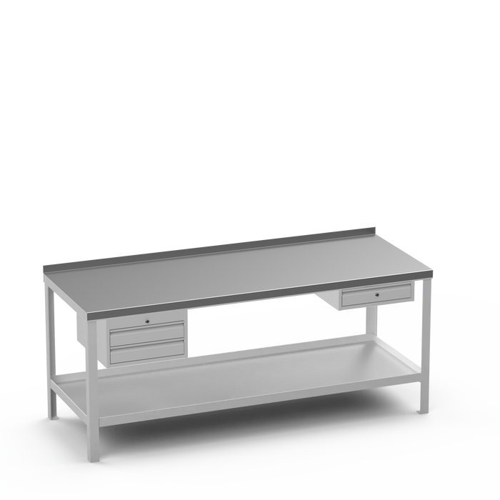 Steel Top Heavy Duty Workbench | 2 Drawer & Single Drawer Storage