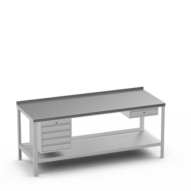 Steel Top Heavy Duty Workbench | 4 Drawer & Single Drawer Storage