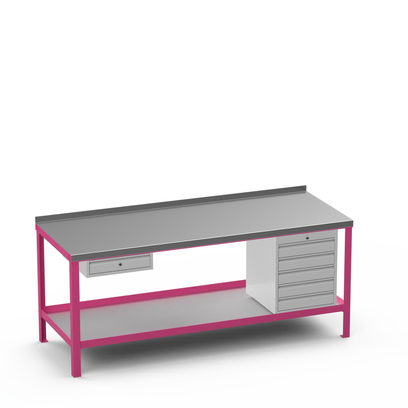 Steel Top Heavy Duty Workbench | Single Drawer & 5 Drawer Storage