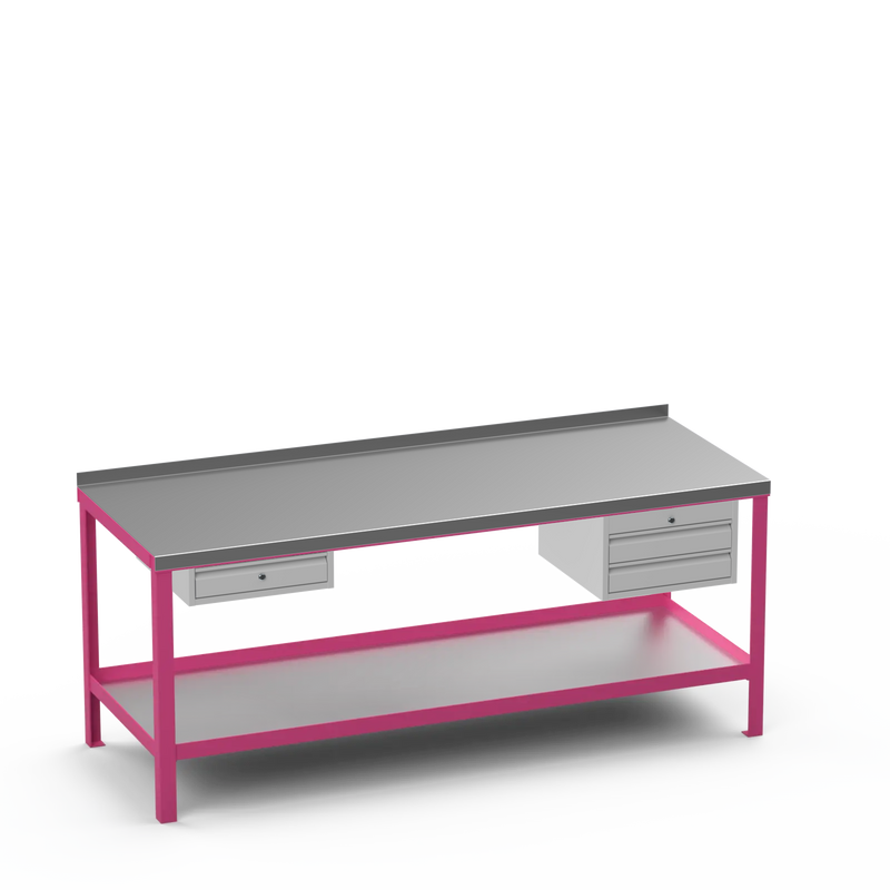 Steel Top Heavy Duty Workbench | Single Drawer & 2 Drawer Storage