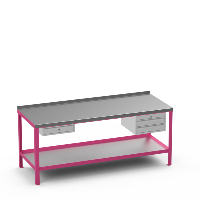 Steel Top Heavy Duty Workbench | Single Drawer & 2 Drawer Storage