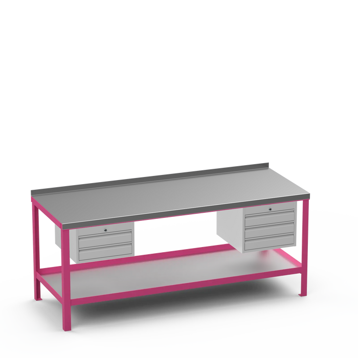 Steel Top Heavy Duty Workbench | 2 Drawer & 3 Drawer Storage
