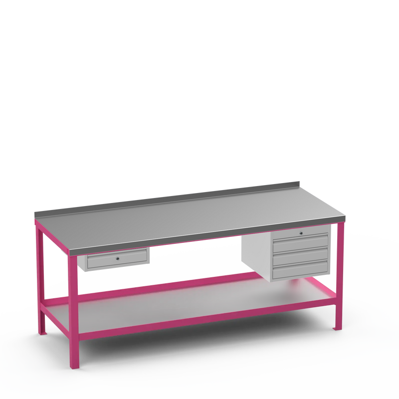 Steel Top Heavy Duty Workbench | Single Drawer & 3 Drawer Storage