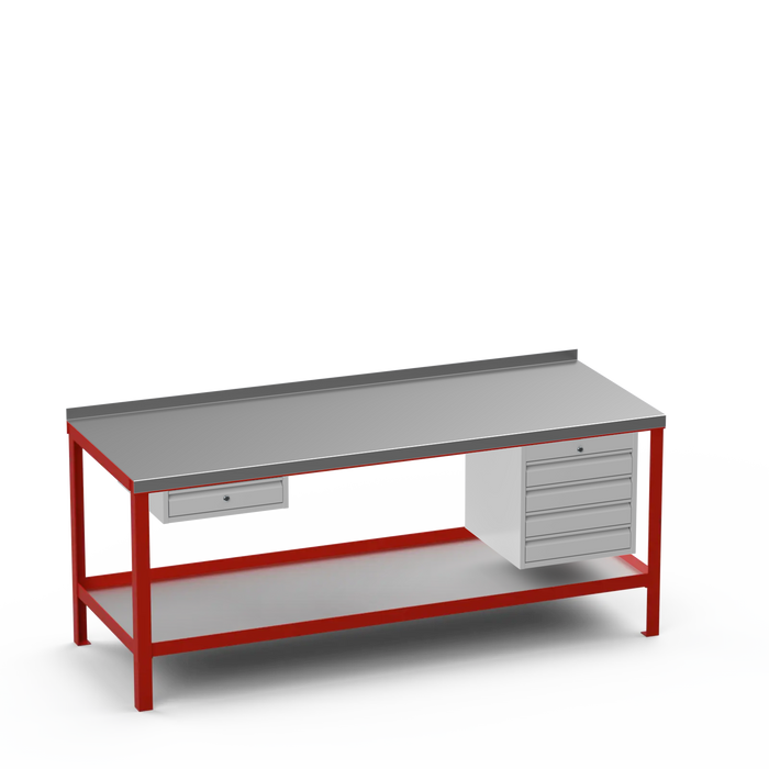 Steel Top Heavy Duty Workbench | Single Drawer & 4 Drawer Storage