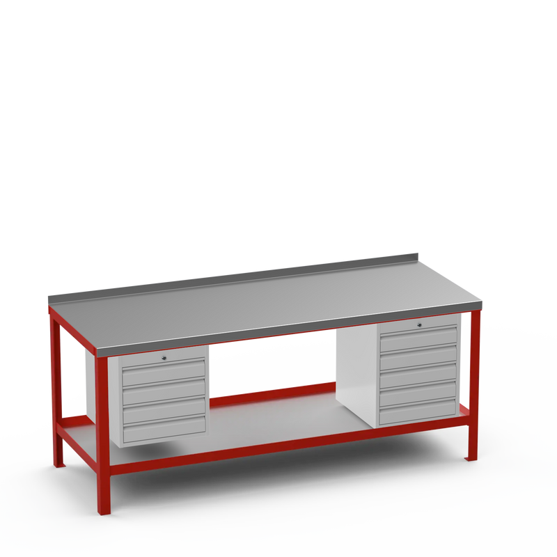 Steel Top Heavy Duty Workbench | 4 Drawer & 5 Drawer Storage