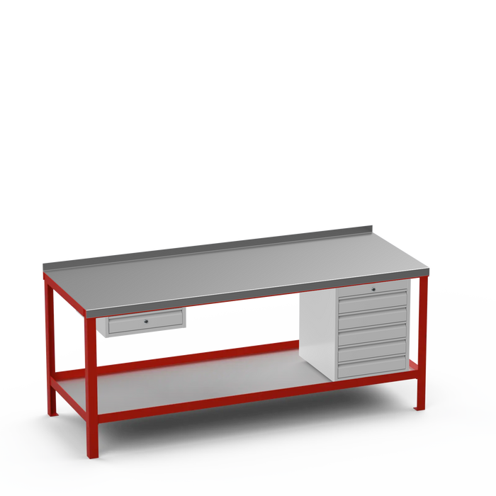 Steel Top Heavy Duty Workbench | Single Drawer & 5 Drawer Storage