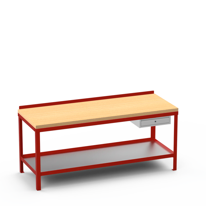 Wood Top Heavy Duty Workbench | Single Drawer Storage