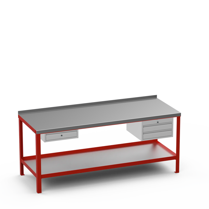 Steel Top Heavy Duty Workbench | Single Drawer & 2 Drawer Storage