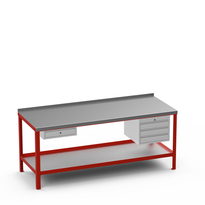 Steel Top Heavy Duty Workbench | Single Drawer & 3 Drawer Storage