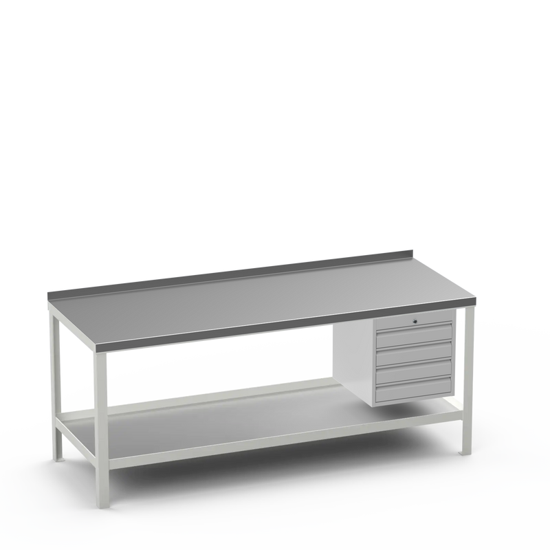 Steel Top Heavy Duty Workbench | 4 Drawer Storage Unit