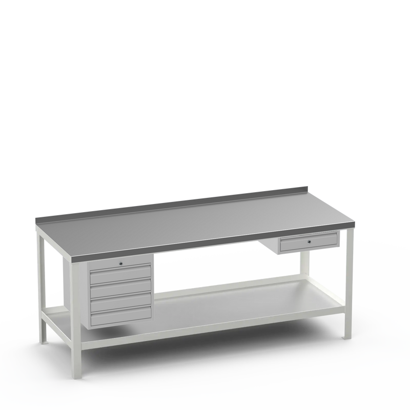Steel Top Heavy Duty Workbench | 4 Drawer & Single Drawer Storage