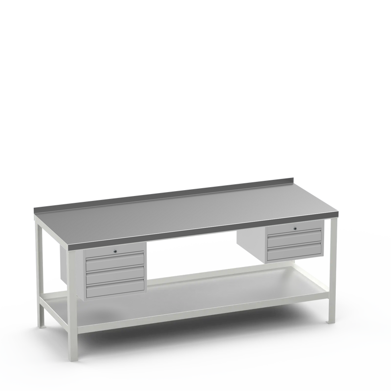 Steel Top Heavy Duty Workbench | 3 Drawer & 2 Drawer Storage