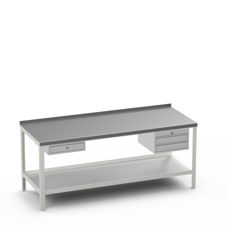 Steel Top Heavy Duty Workbench | Single Drawer & 2 Drawer Storage