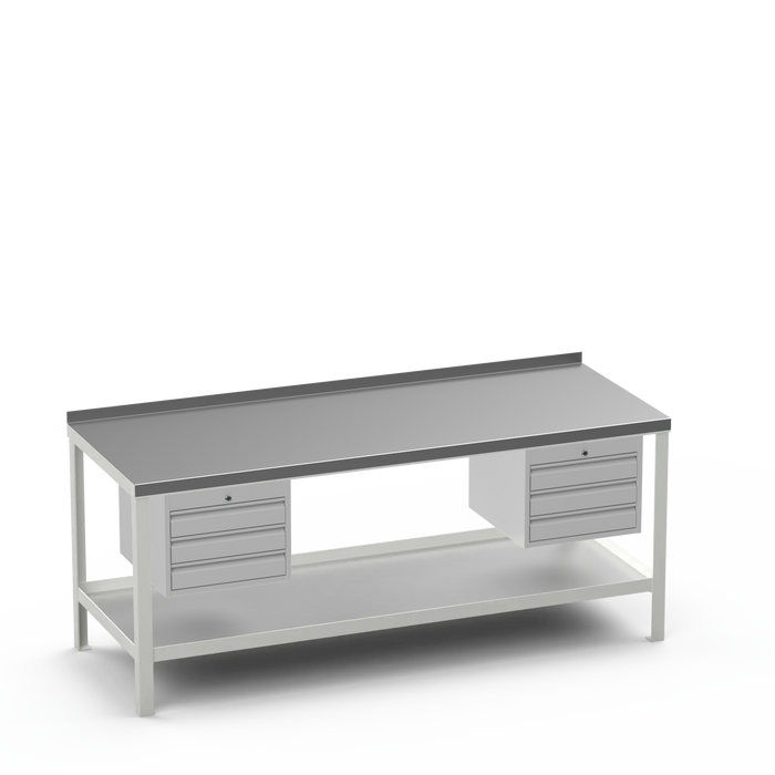 Steel Top Heavy Duty Workbench | 3 Drawer & 3 Drawer Storage