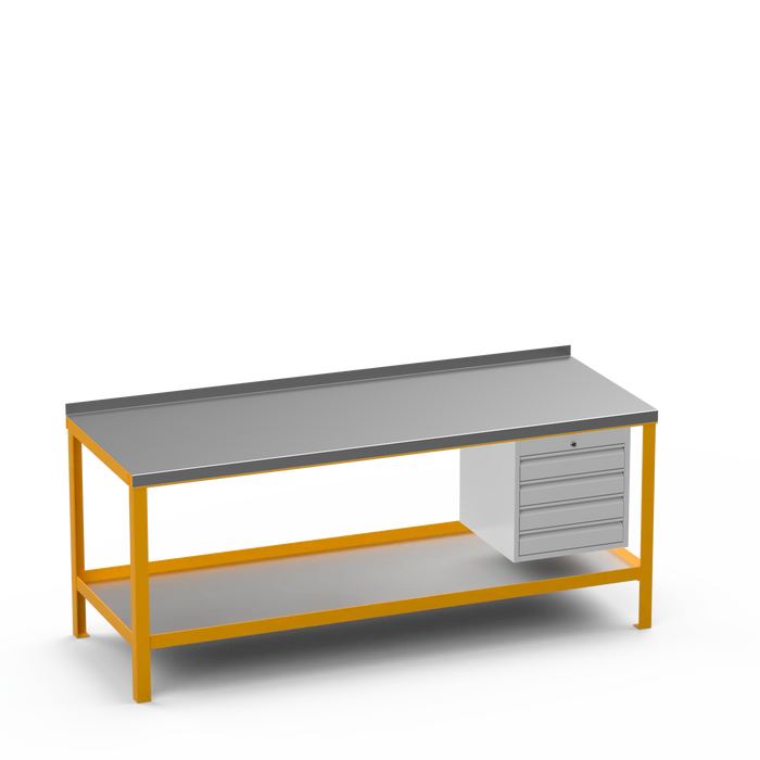 Steel Top Heavy Duty Workbench | 4 Drawer Storage