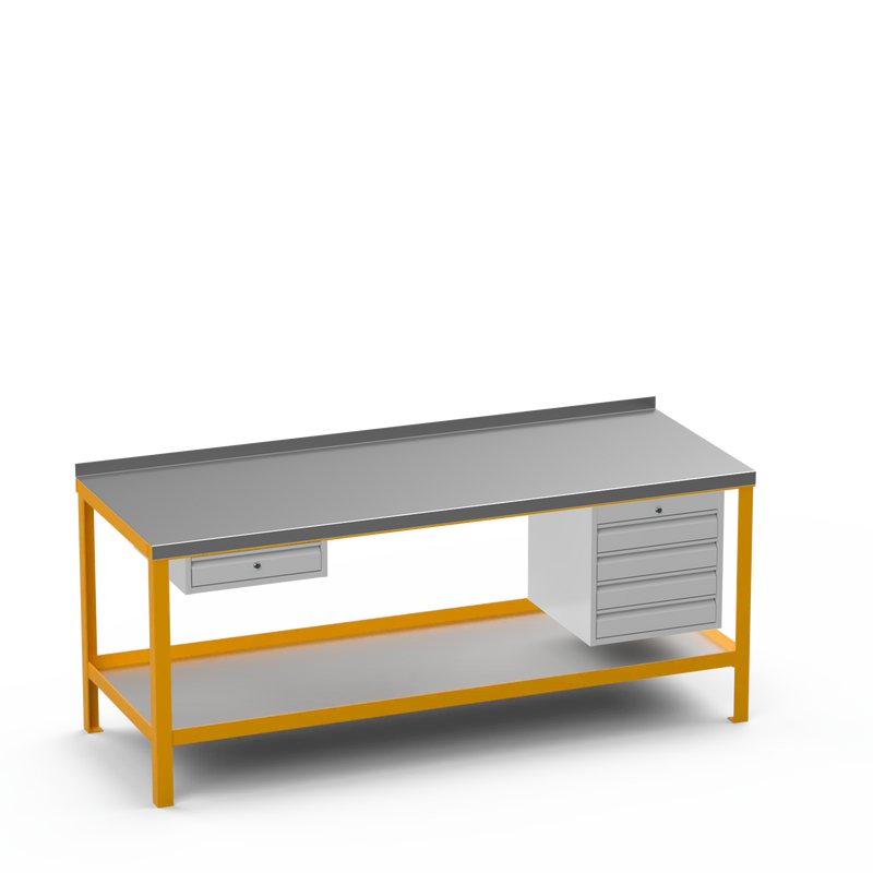 Steel Top Heavy Duty Workbench | Single Drawer & 4 Drawer Storage