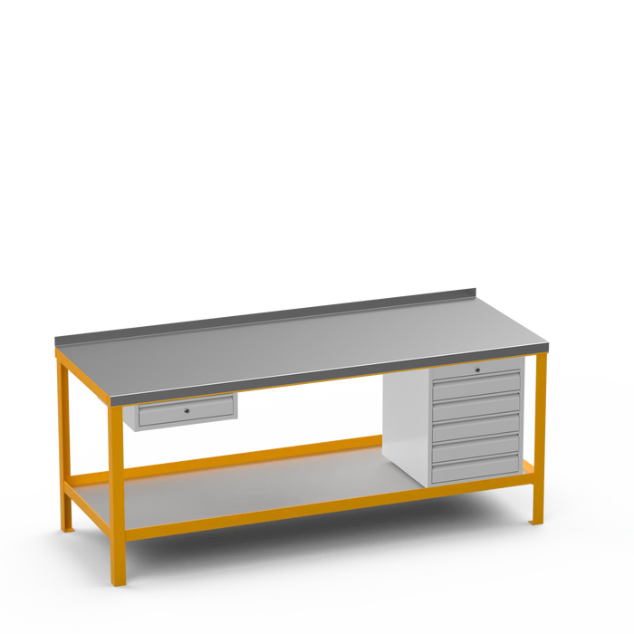 Steel Top Heavy Duty Workbench | Single Drawer & 5 Drawer Storage