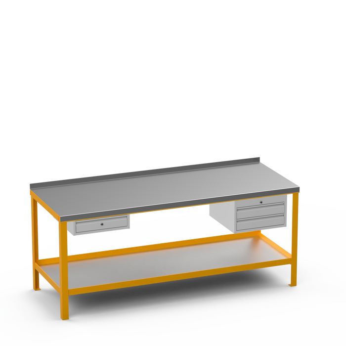 Steel Top Heavy Duty Workbench | Single Drawer & 2 Drawer Storage