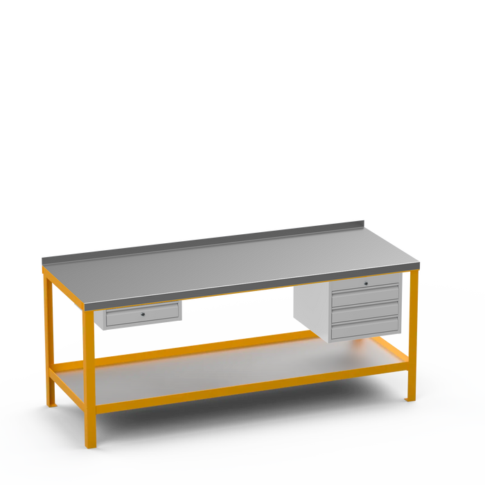 Steel Top Heavy Duty Workbench | Single Drawer & 3 Drawer Storage