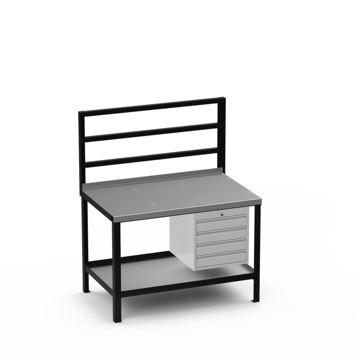 Steel Top Heavy Duty Workbench | 4 Drawer Storage