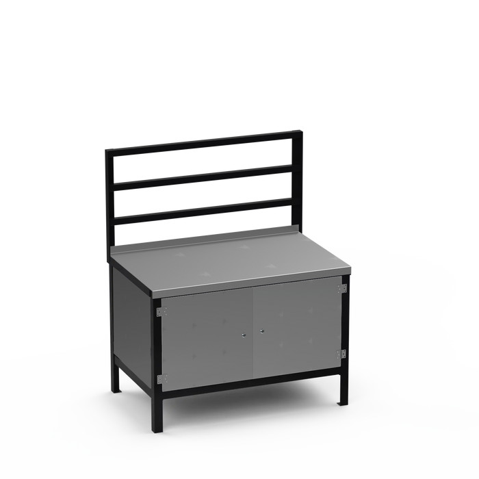 Steel Top Heavy Duty Workbench | Enclosed Cupboard & Enclosed Cupboard Storage