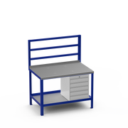 Steel Top Heavy Duty Workbench | 5 Drawer Storage