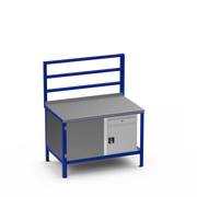 Steel Top Heavy Duty Workbench | Enclosed Cupboard & Cupboard w/ Drawer Storage