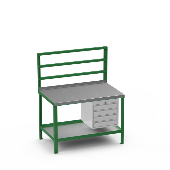 Steel Top Heavy Duty Workbench | 4 Drawer Storage