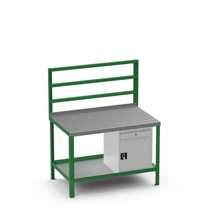 Steel Top Heavy Duty Workbench | Cupboard w/ Drawer Storage