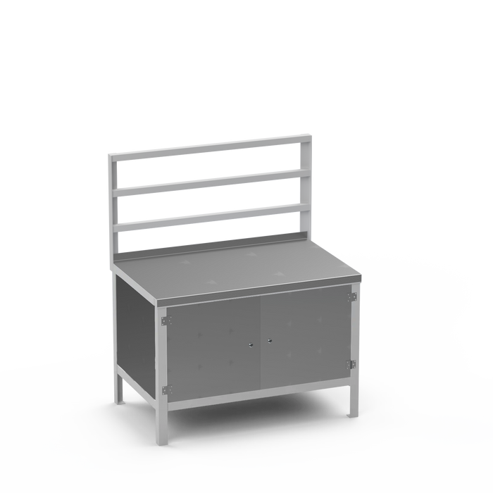 Steel Top Heavy Duty Workbench | Enclosed Cupboard & Enclosed Cupboard Storage