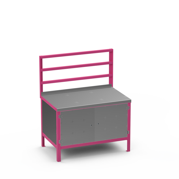 Steel Top Heavy Duty Workbench | Enclosed Cupboard & Enclosed Cupboard Storage
