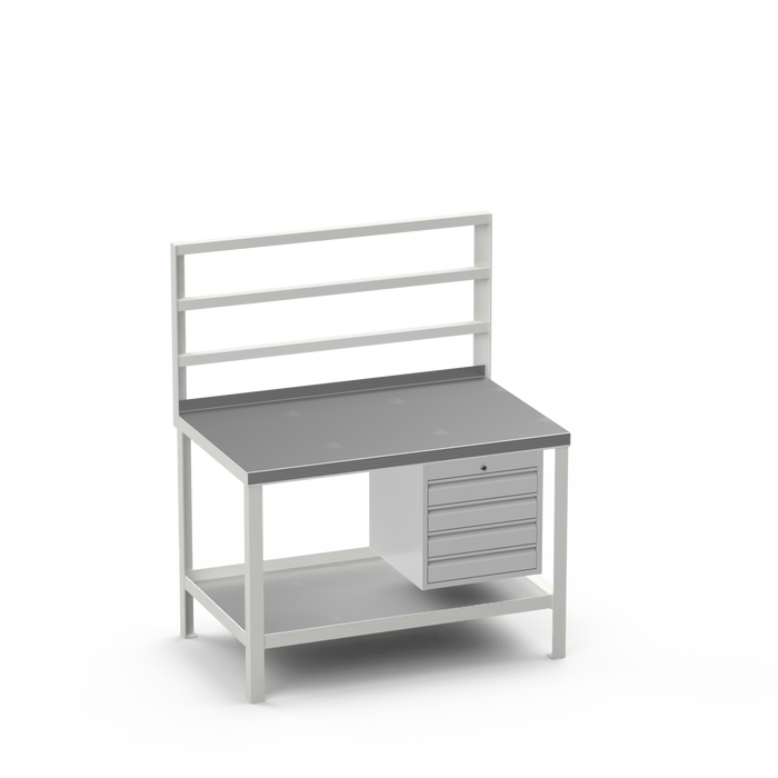 Steel Top Heavy Duty Workbench | 4 Drawer Storage