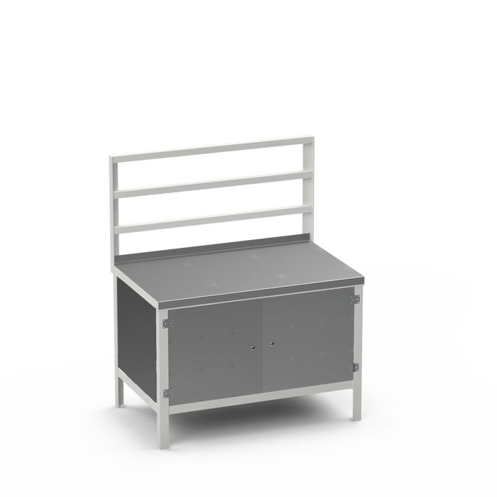 Steel Top Heavy Duty Workbench | Enclosed Cupboard & Enclosed Cupboard Storage