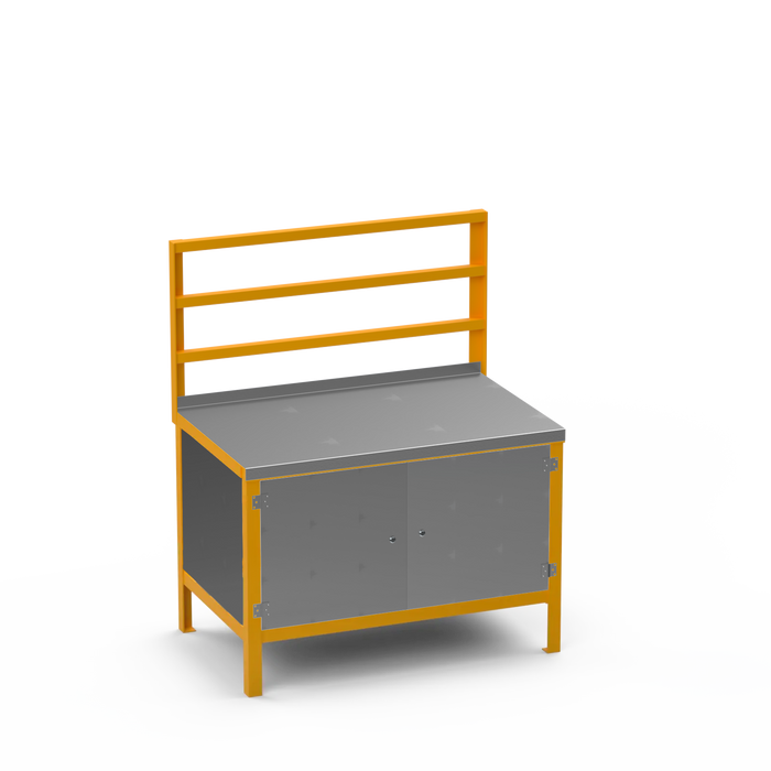 Steel Top Heavy Duty Workbench | Enclosed Cupboard & Enclosed Cupboard Storage