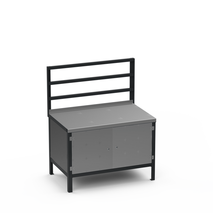 Steel Top Heavy Duty Workbench | Enclosed Cupboard & Enclosed Cupboard Storage