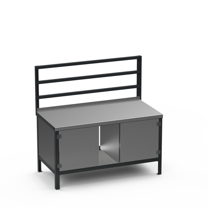 Steel Top Heavy Duty Workbench | Enclosed Cupboard & Enclosed Cupboard Storage