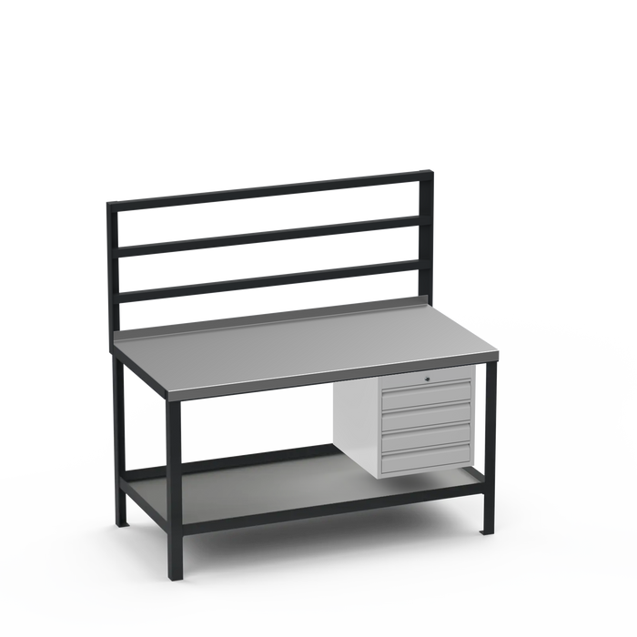 Steel Top Heavy Duty Workbench | 4 Drawer Storage