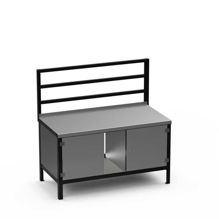 Steel Top Heavy Duty Workbench | Enclosed Cupboard & Enclosed Cupboard Storage