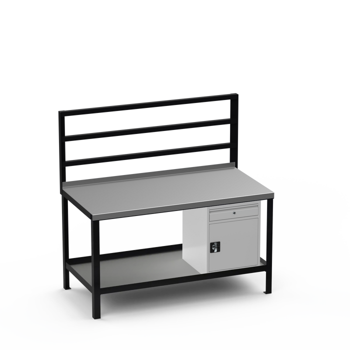 Steel Top Heavy Duty Workbench | Cupboard w/ Drawer Storage
