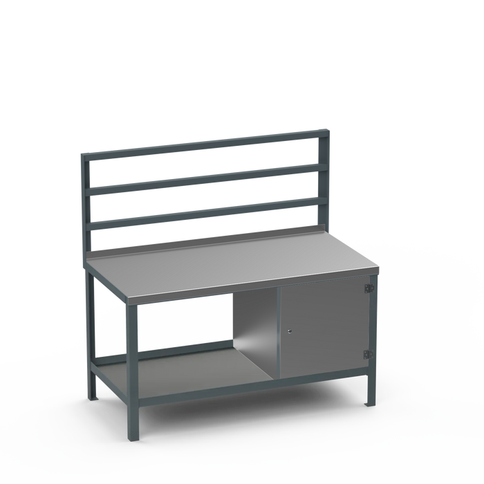 Steel Top Heavy Duty Workbench | Enclosed Cupboard Storage