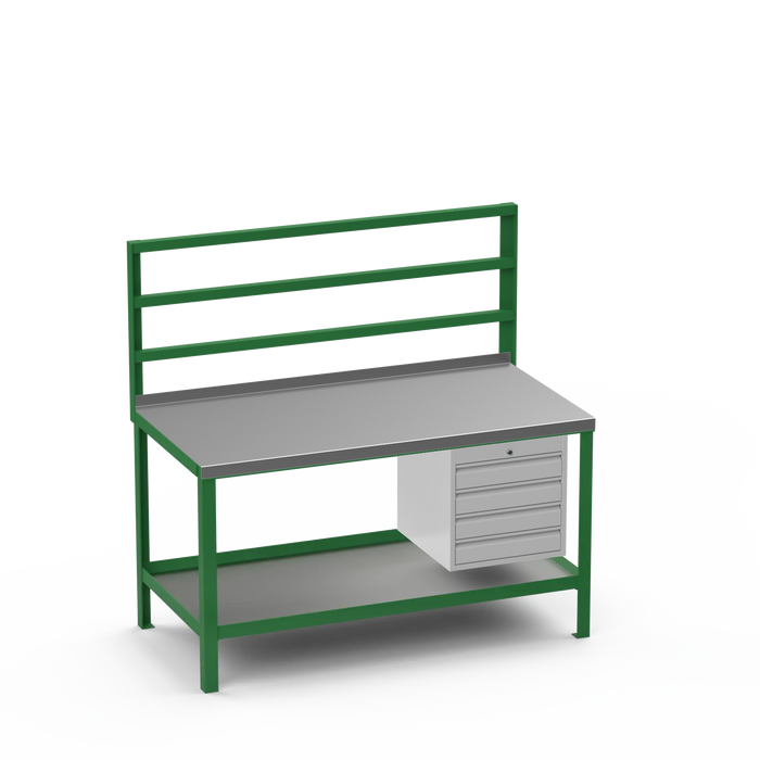 Steel Top Heavy Duty Workbench | 4 Drawer Storage